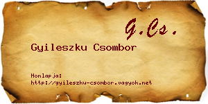 Gyileszku Csombor névjegykártya